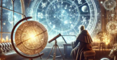 Representación de técnicas predictivas en astrología